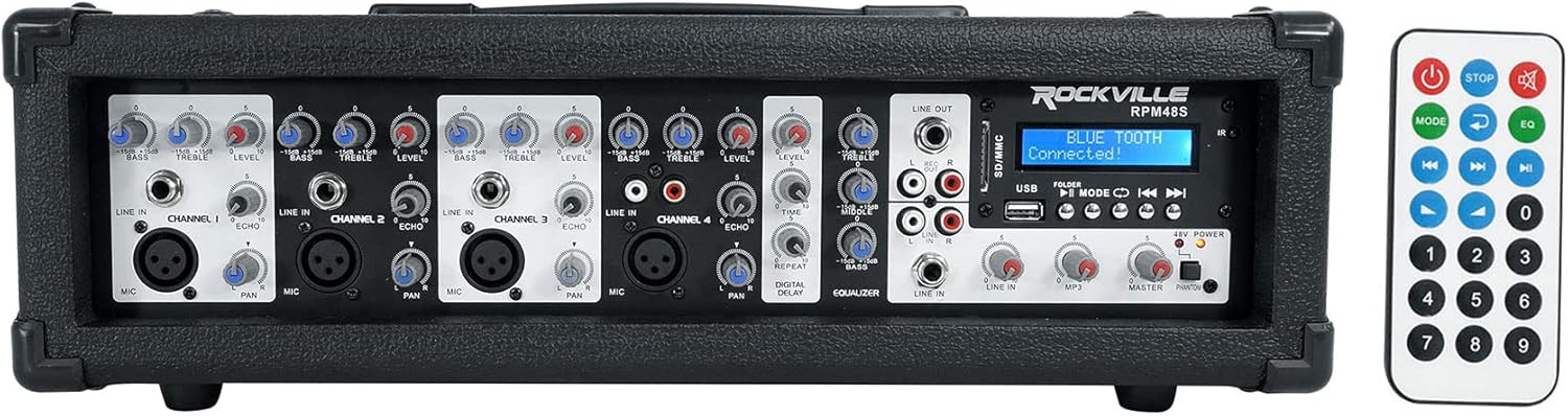 12 Channel 4800W Powered Mixer with 7 Band EQ and Effects Q7001