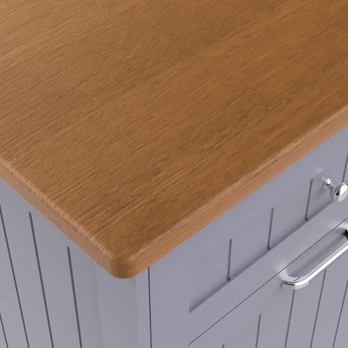 Tilt Out Trash Cabinet 20 Gallon with Solid Wood Tabletop and Drawer U160