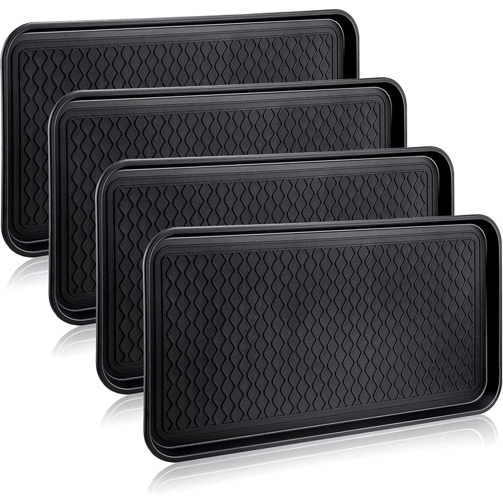 Shoe Tray for Entryway, Waterproof Boot Mat, Multi-Purpose Pet Feeding Tray, 24 x 16 x 1.2 Inch A863754