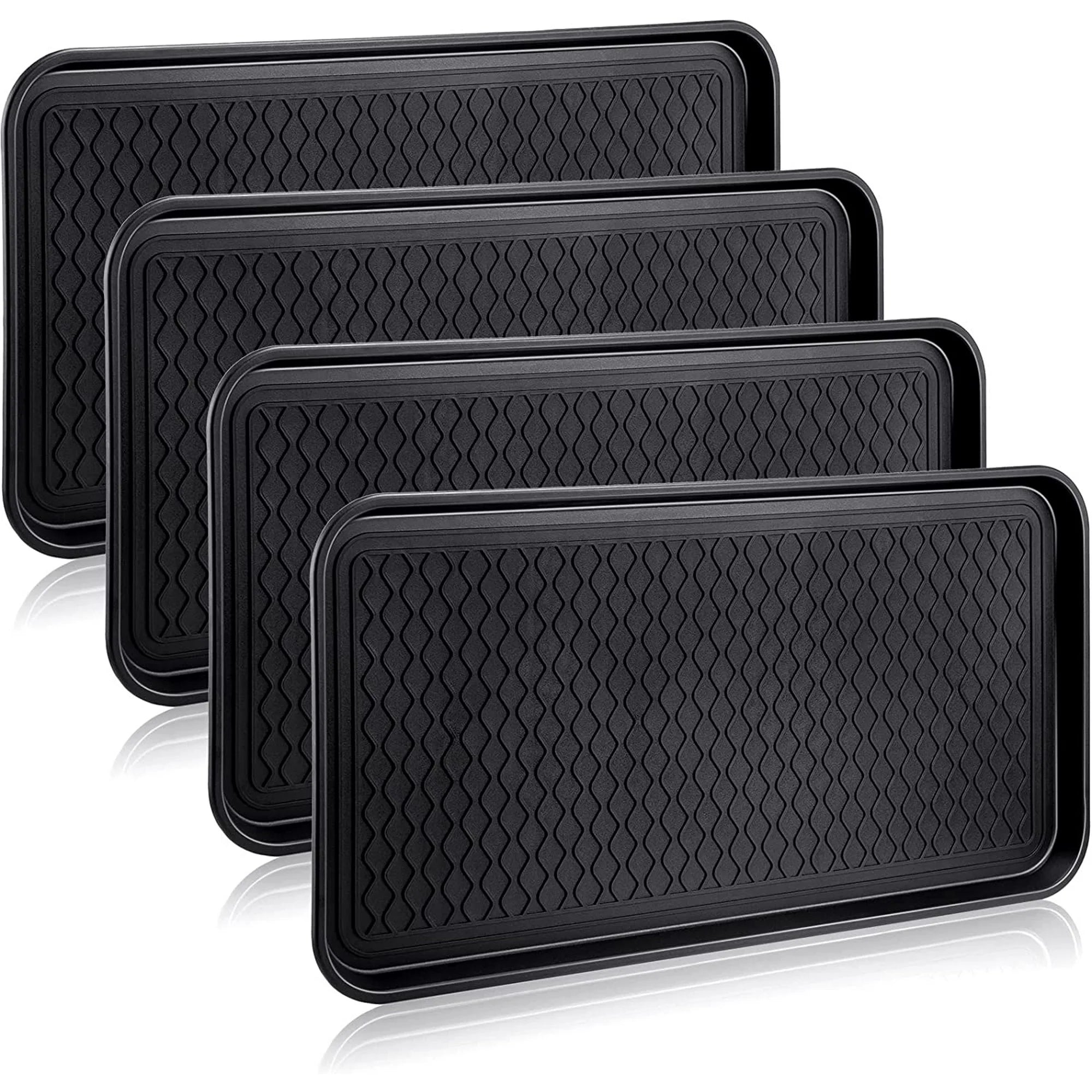 Shoe Tray for Entryway, Waterproof Boot Mat, Multi-Purpose Pet Feeding Tray, 24 x 16 x 1.2 Inch A863754