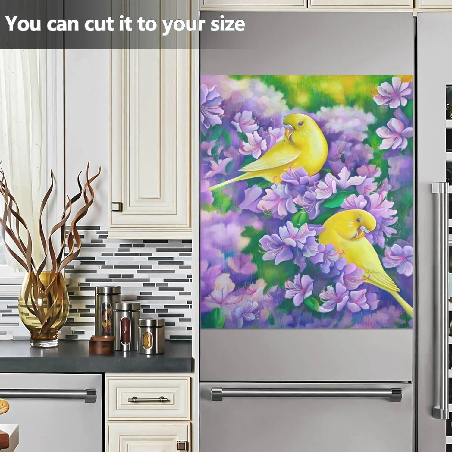 Yellow Parrots Magnetic Dishwasher Sticker Kitchen Decor 23x26in G335435