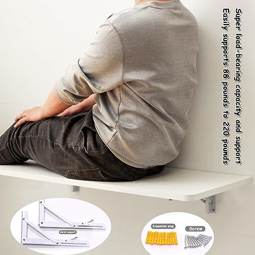 Wall Mounted Folding Desk Wood Black 27.6" D x 19.7" W U198974