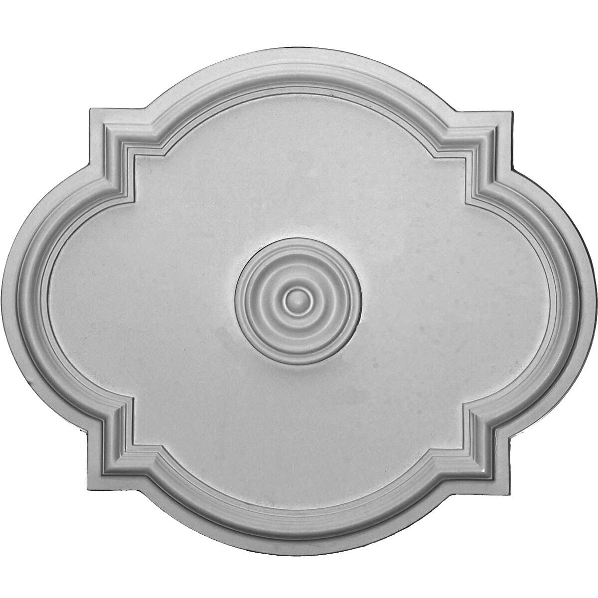 24 inch W x 20 1/2 inch H Ceiling Medallion, Hand-Painted Black Pearl F639