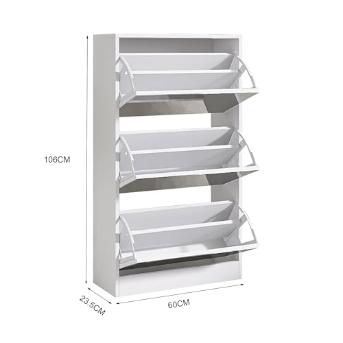 Shoe Cabinet with 3 Flip Drawers and 2 Sliding Drawers K977