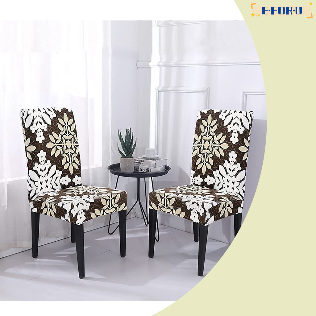 Dining Room Chair Covers Slipcovers Set of 6, Stretch Removable Washable W125757