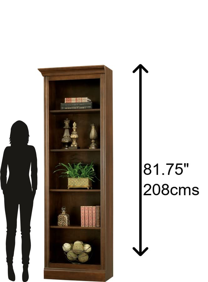 Wood Bookcase with Four Shelves, Cherry Finish D673646