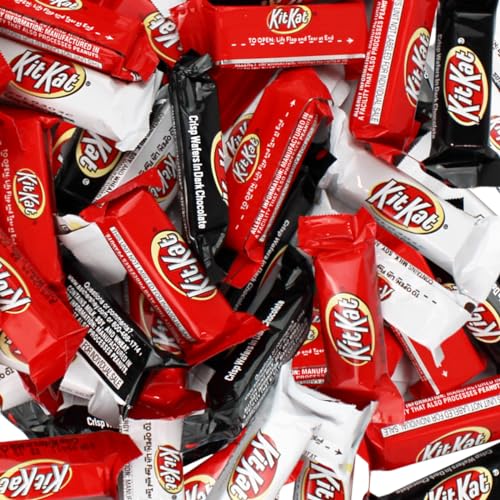 Miniatures Assorted Chocolate and White Creme Wafer Candy Bars, Individually Wrapped, 2lb W367259