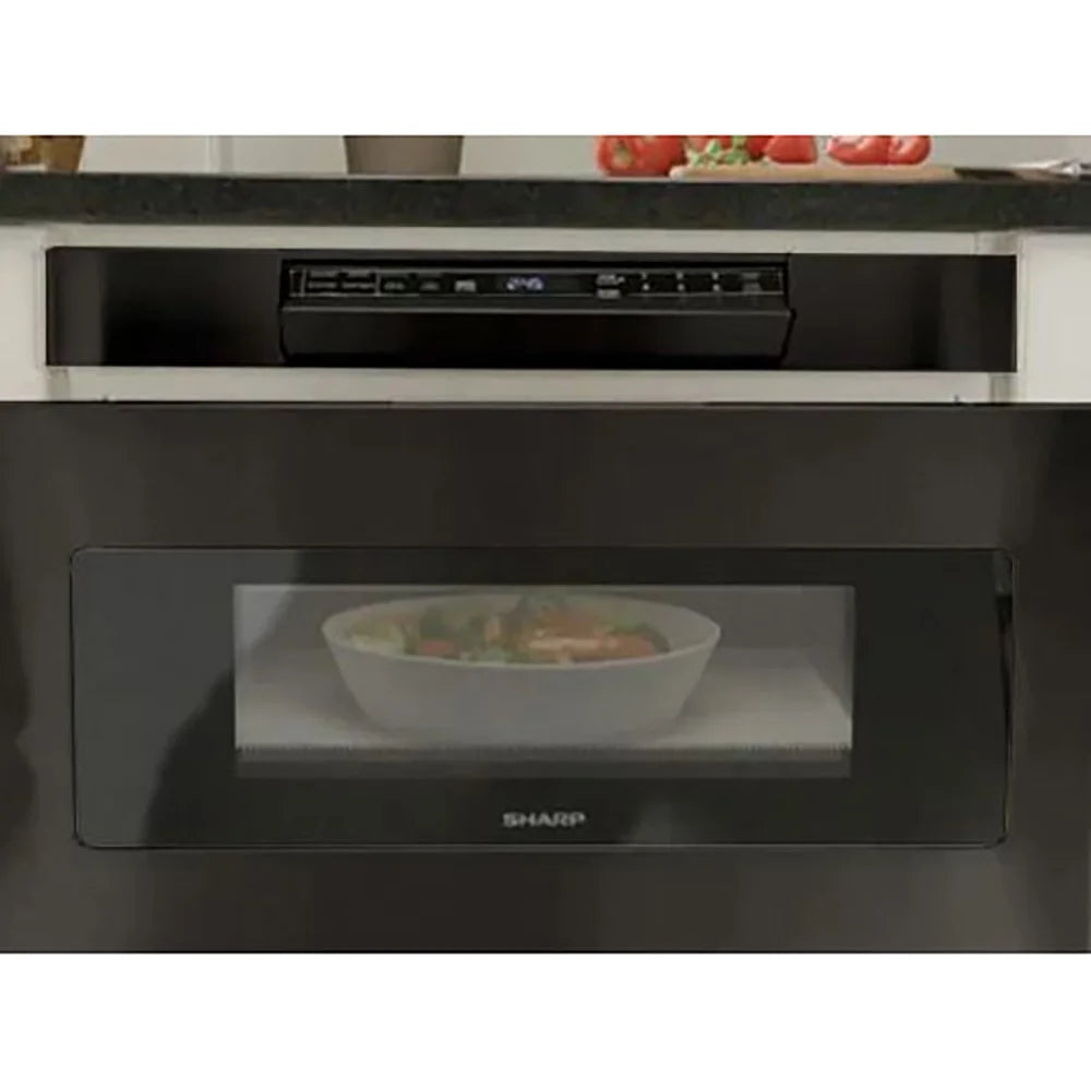 24" 1.2 cu. ft. 950W Microwave Drawer Oven, Black Stainless Steel B781801