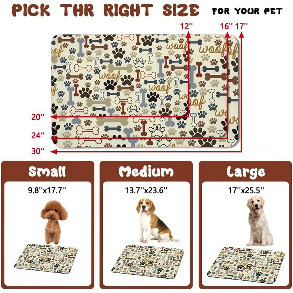 Waterproof Absorbent Dog Food Mat, Non-Slip E709