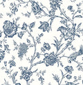 NextWall Jasmine Chinoiserie Peel and Stick Wallpaper (Harbor Mist)