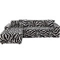 MIFXIN Sectional Sofa Covers L Shape Couch Slipcover 2pcs Stretch Elastic L-Type Chaise Sofa Couch Furniture Protector for Living Room Pets Kids (Black Gold)