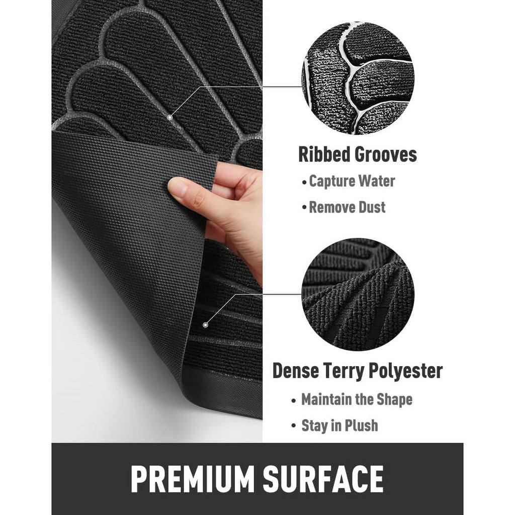 Semicircular Non Slip Rubber Door Mat for Outdoor Indoor Entrance W6008