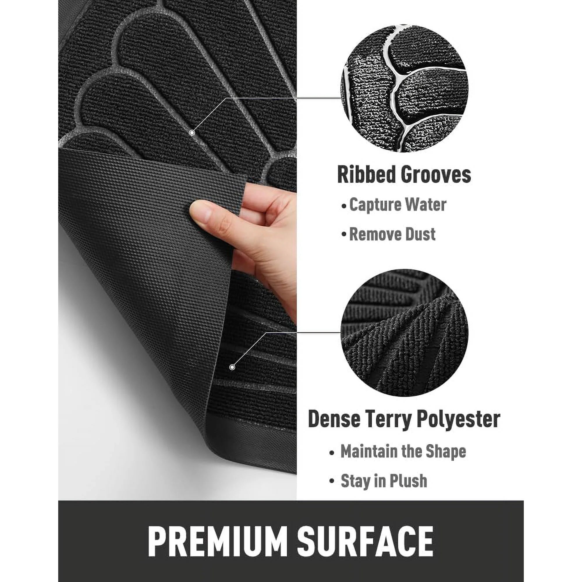 Semicircular Non Slip Rubber Door Mat for Outdoor Indoor Entrance W6008