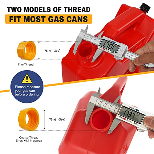 Gas Can Spout Replacement Kit for 5 Gallon Gasoline Cans with Flexible Nozzles F997