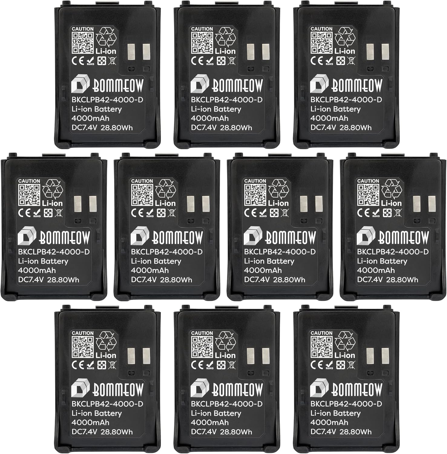 Replacement Battery for Kenwood TH-F6A TH-F7E, 7.4V 4000mAh, 2-Pack L999923