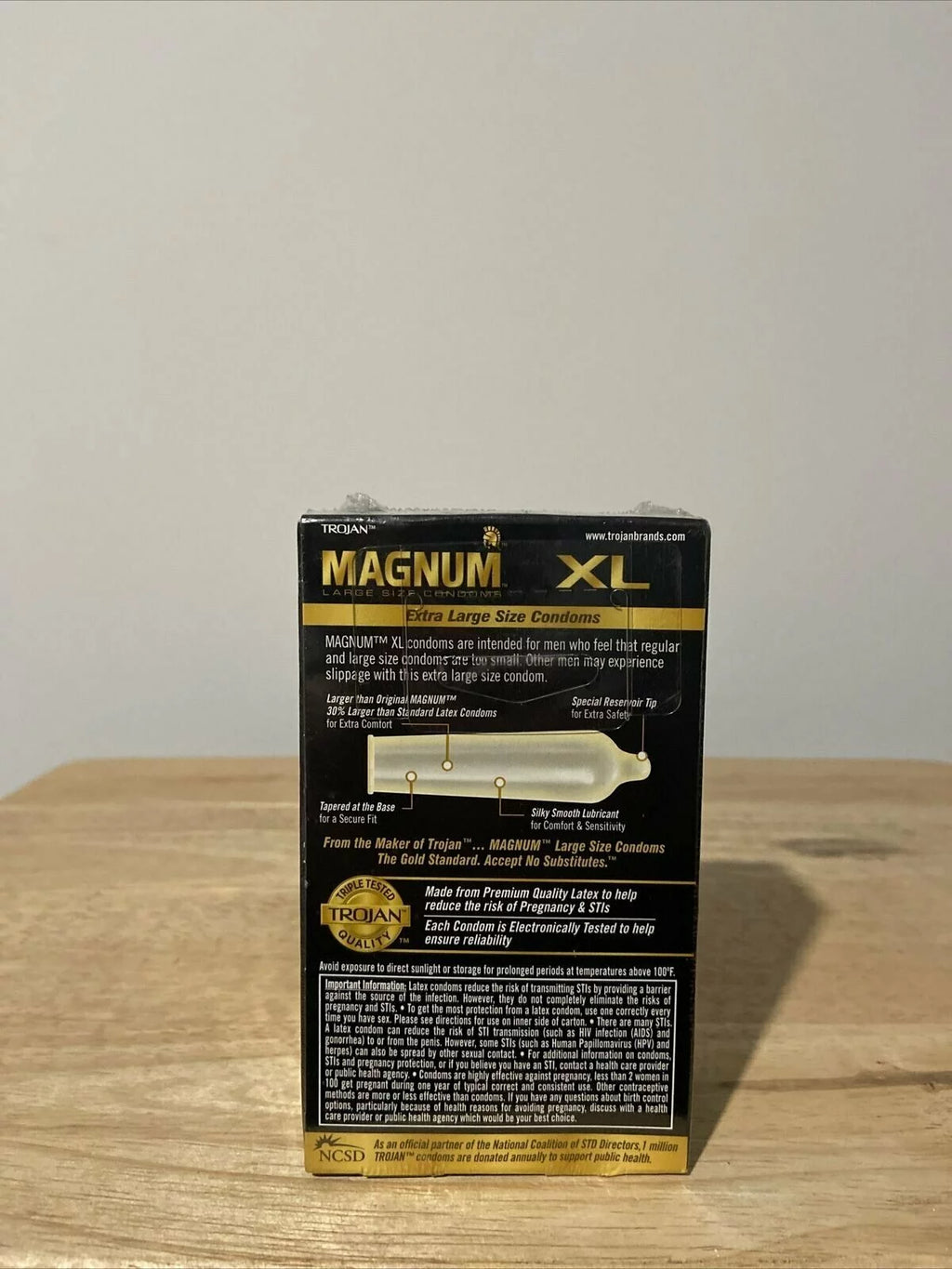 Magnum XL Lubricated Latex Condoms 12 Each (Pack of 3) G3934