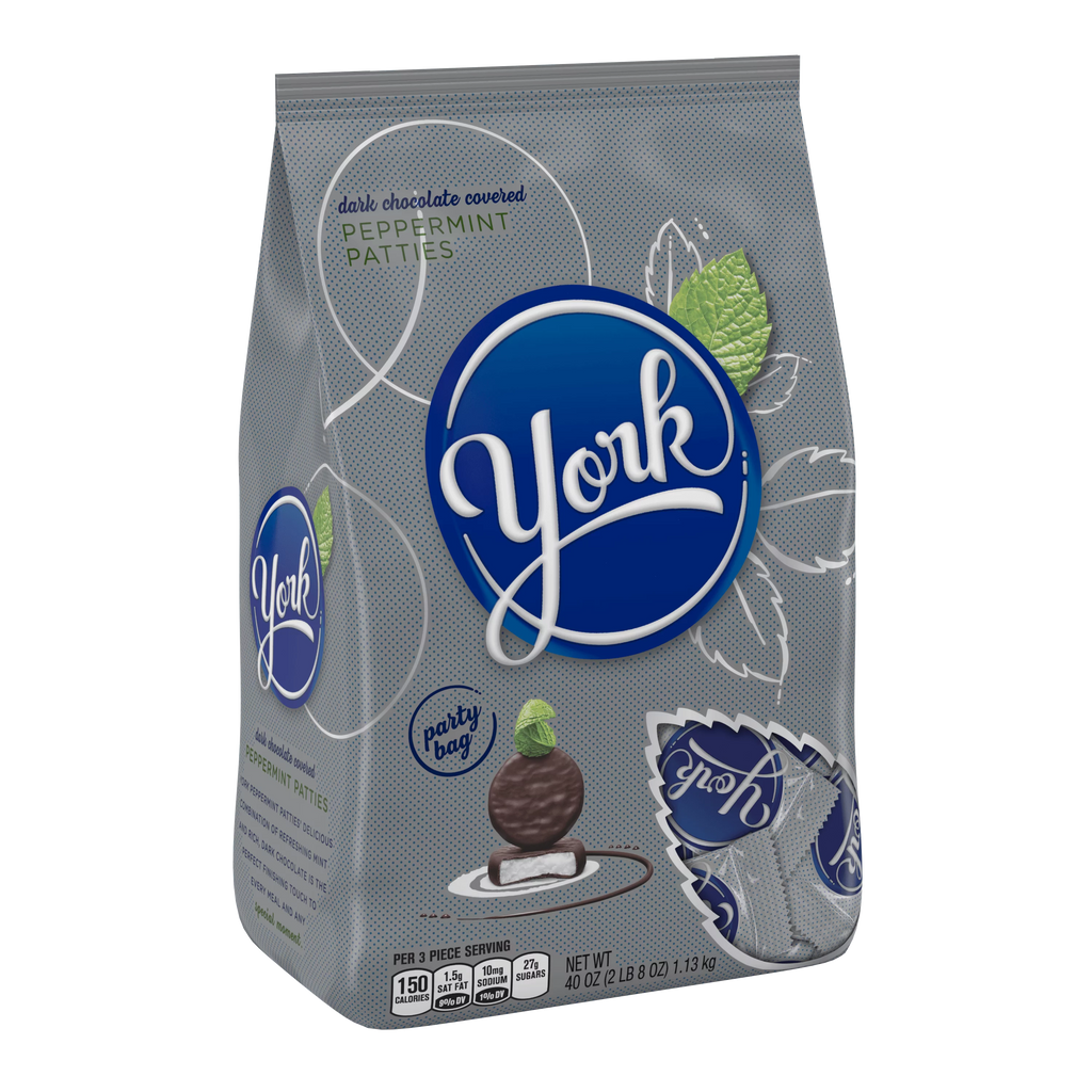 York, Peppermint Patties Dark Chocolate Candy, 40 Oz