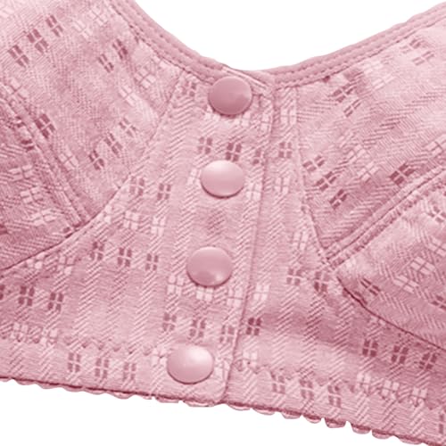 Front Closure Bras for Older Women Plus Size No Underwire O6018