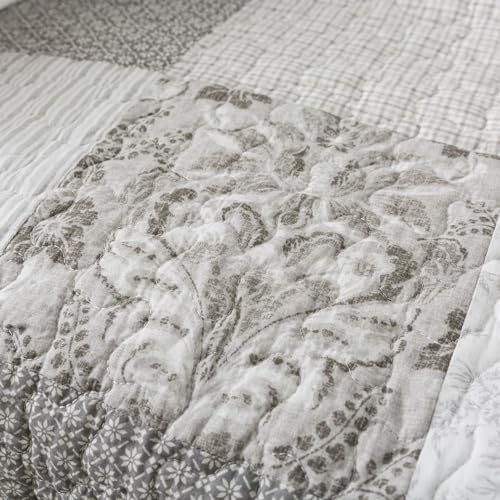 Pink Patchwork Cotton Quilted Throw Blanket 50x60 I4130