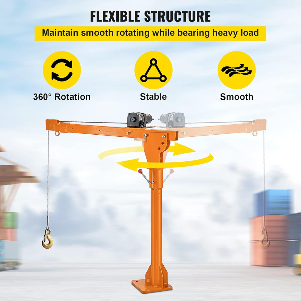Truck Crane Frame with Adjustable Telescopic Boom, Single & Double Cable Lifting Modes X44469