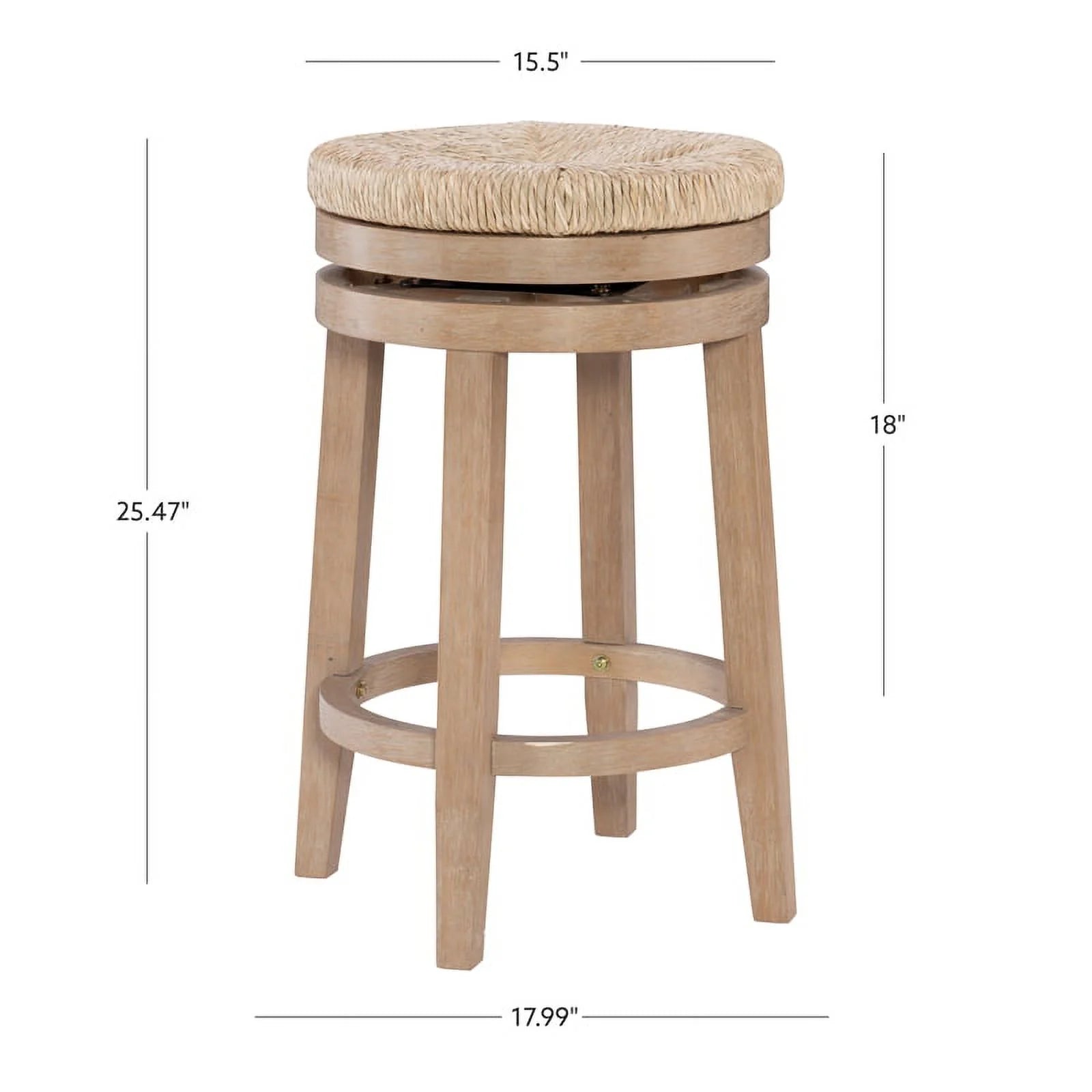 Counter Stool with Swivel Seat in Natural Brown G529
