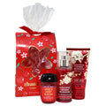 Bath & Body Works JAPANESE CHERRY BLOSSOM Mini Gift Set Travel Size - Fine Fragrance Mist, Body Cream, PocketBac Hand Sanitizer arranged in cello with a decorative wraparound
