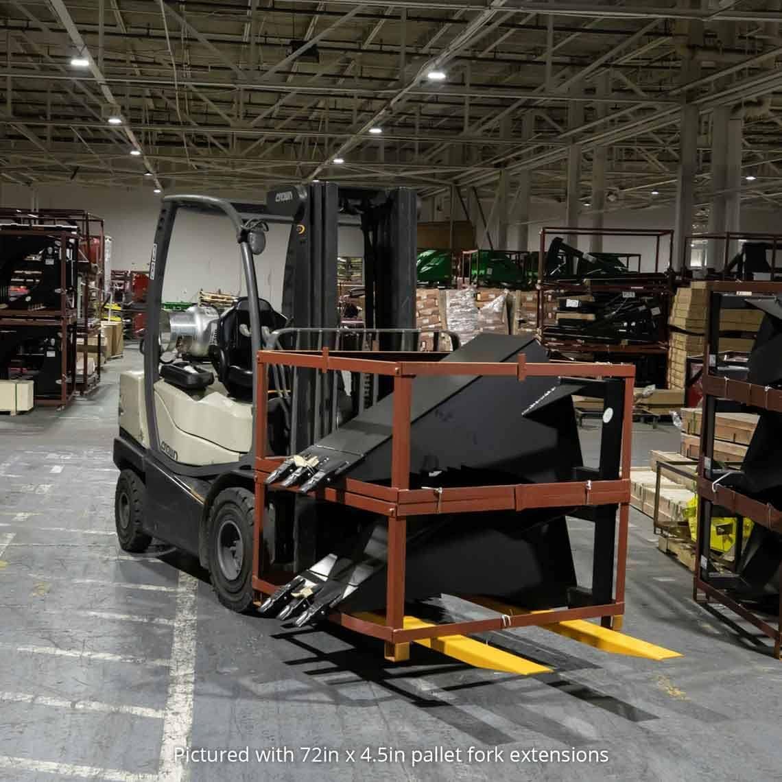 Pallet Fork Extensions for Forklifts and Loaders, 60"x4.5" J8721