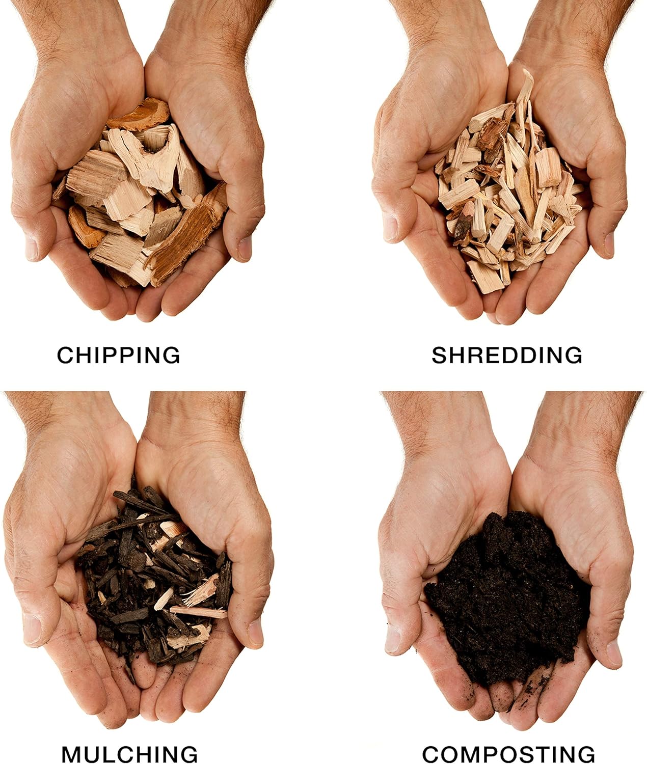 Electric Wood Chipper/Shredder, 14-Amp, 16:1 Reduction A461819