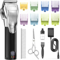 oneisall Dog Clippers/Cordless Dog Clippers for Grooming for Thick Coats/Pet Trimmer with Metal Blade/Dog Grooming Kit for Dogs and Cats Animals (Sliver) (Sliver) Pack of 2