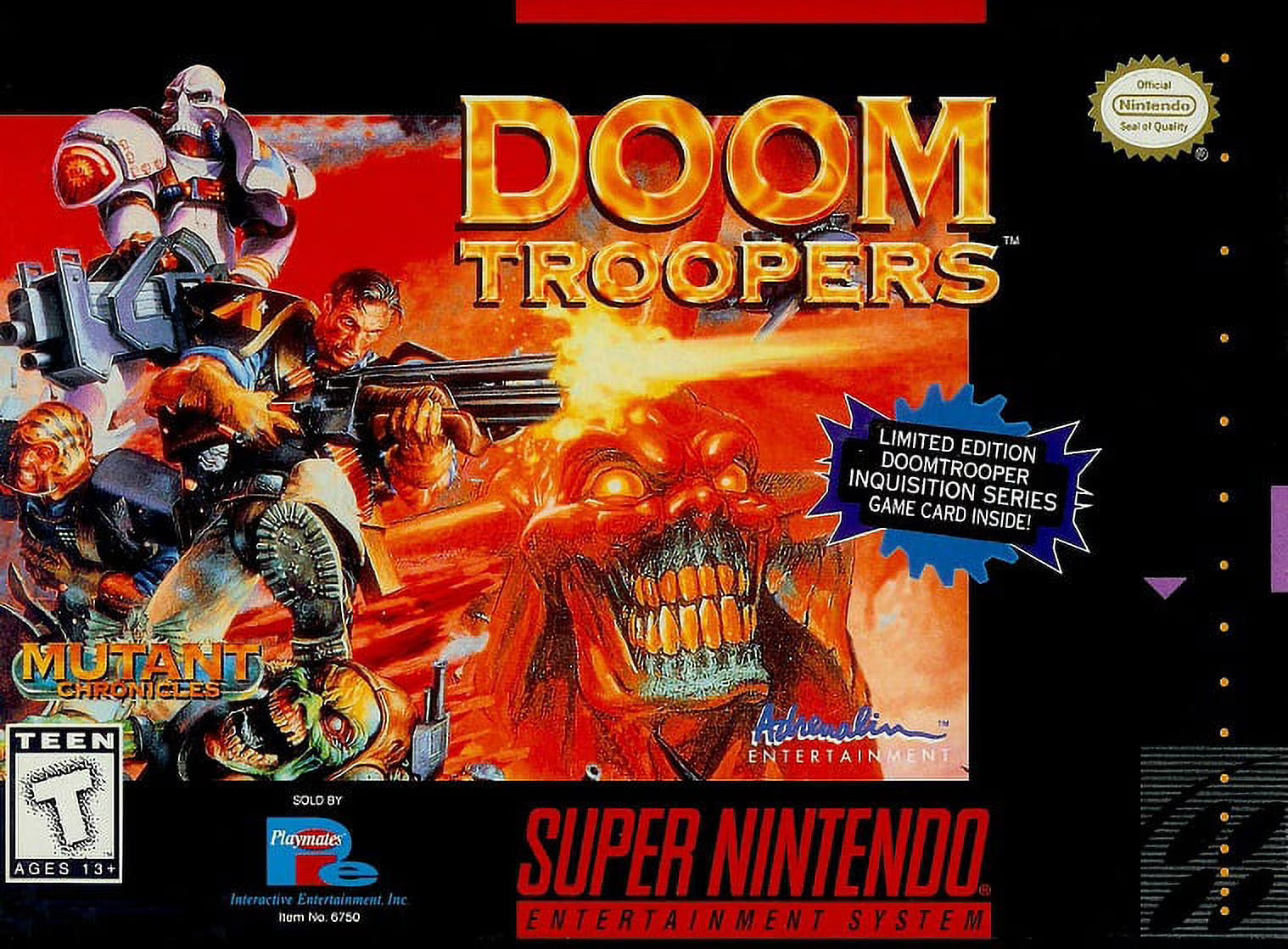 Restored Doom Troopers (Super Nintendo, 1995) SNES Shooter Game (Refurbished)