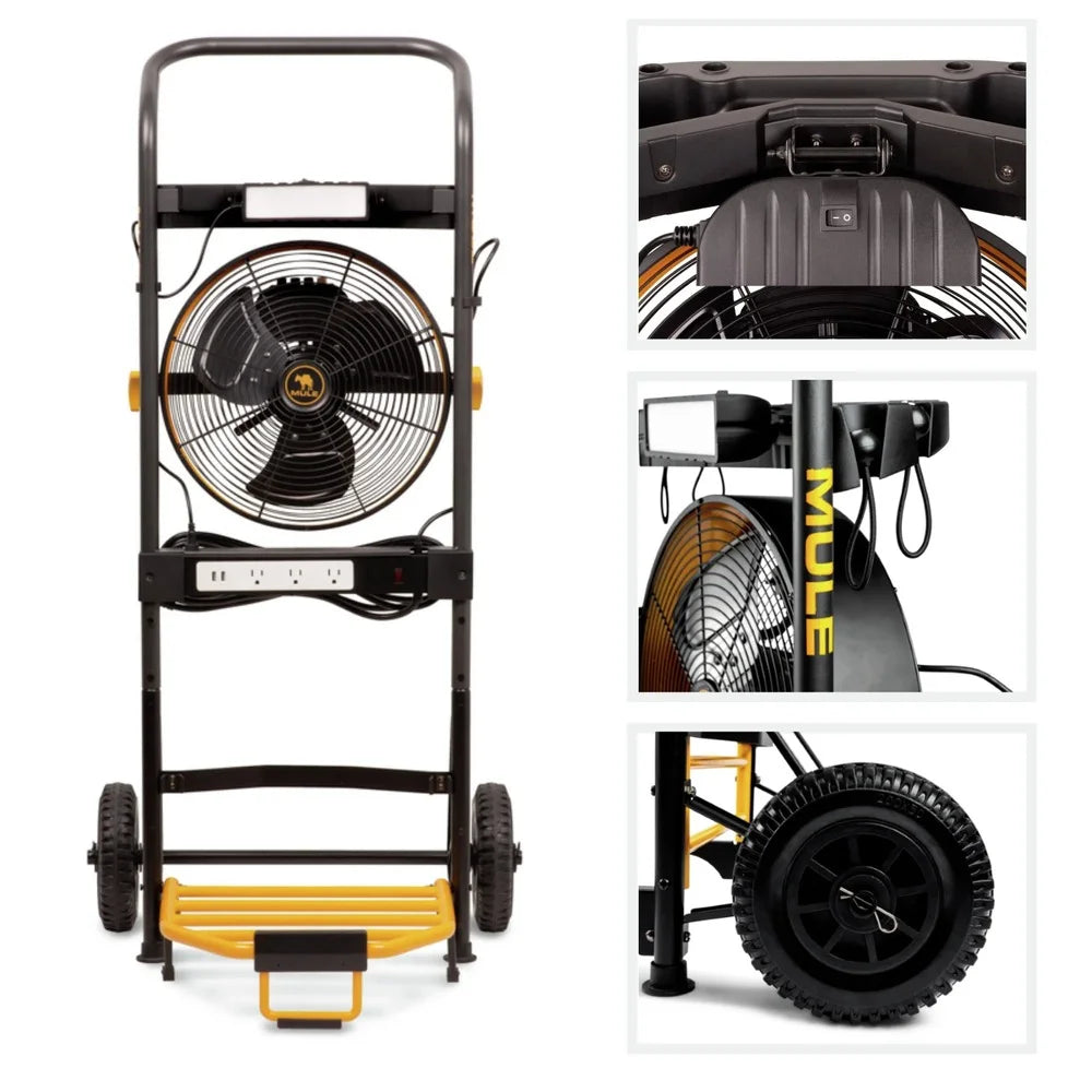 5-in-1 Hand Truck with Integrated Fan and LED Light E655668