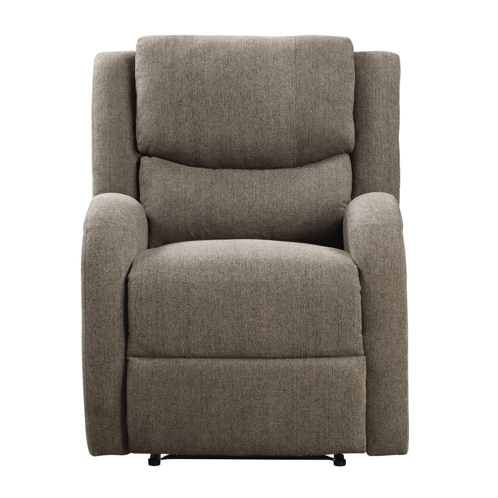 Power Reclining Chenille Upholstered Chair, Brown B426
