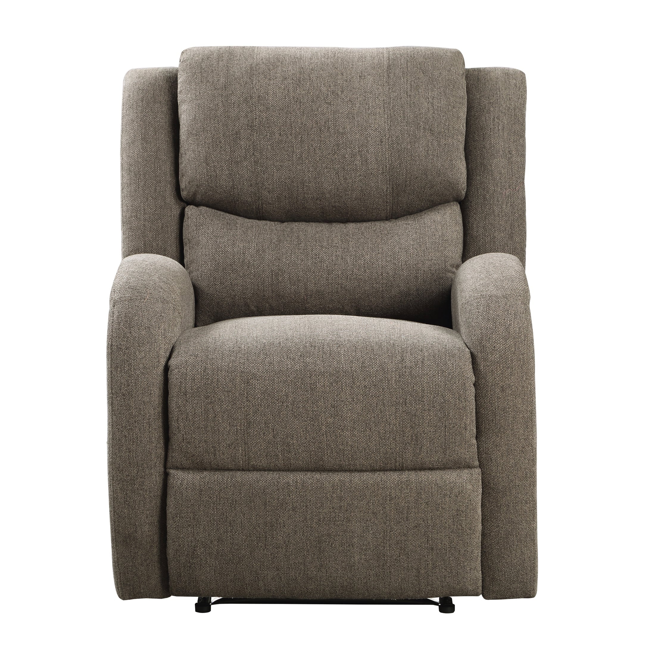 Power Reclining Chenille Upholstered Chair, Brown B426