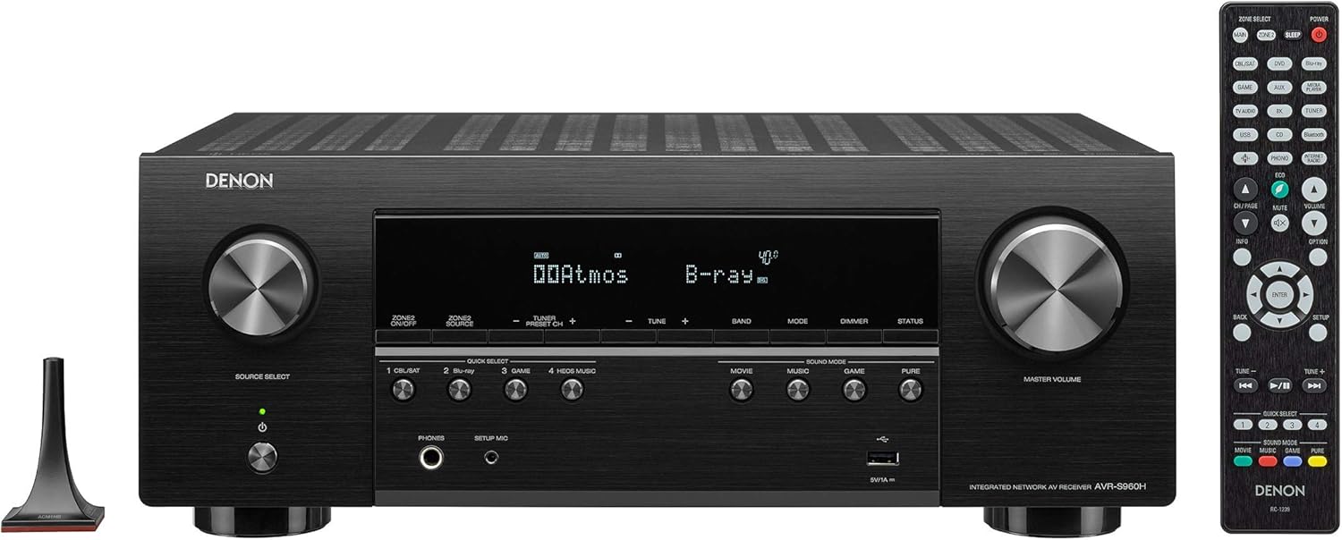8K Ultra HD 7.2 Channel AV Receiver for Gaming and Music Streaming K290