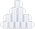 Sublimation Mugs, 12Pcs Coffee Mugs Blank White Ceramic Coffee Mug Set Sublimation Cups 11 oz Christmas Coffee Mug for Hot Chocolate Latte Tea Milk DIY Products