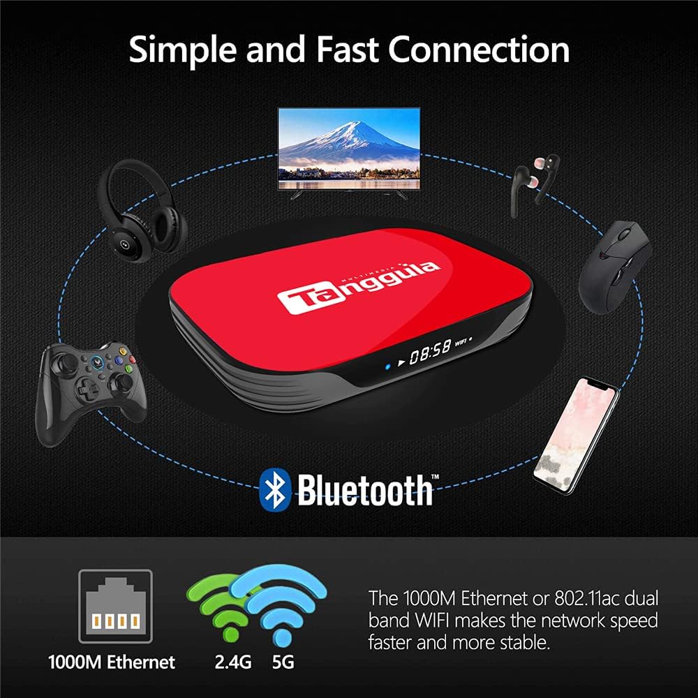 Android TV Box 4GB+128GB Dual Band WiFi Media Player Q8759