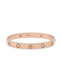 Cartier Love Bracelet 4 Diamonds 18K Rose Gold Size 18
