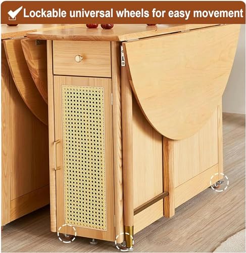 Round Folding Dining Table with Storage Space P859798