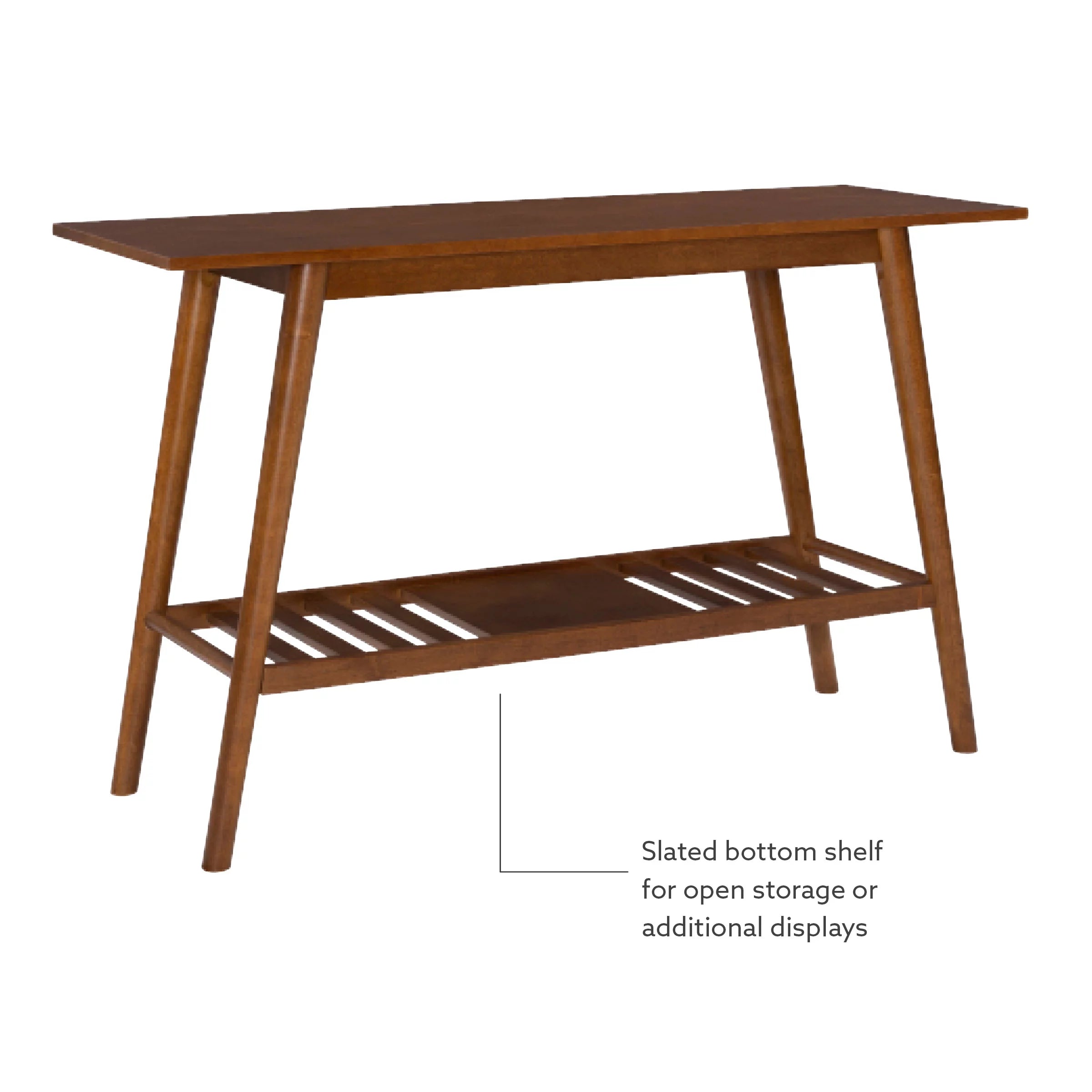 Mid-Century Indoor Console Table, Walnut V131