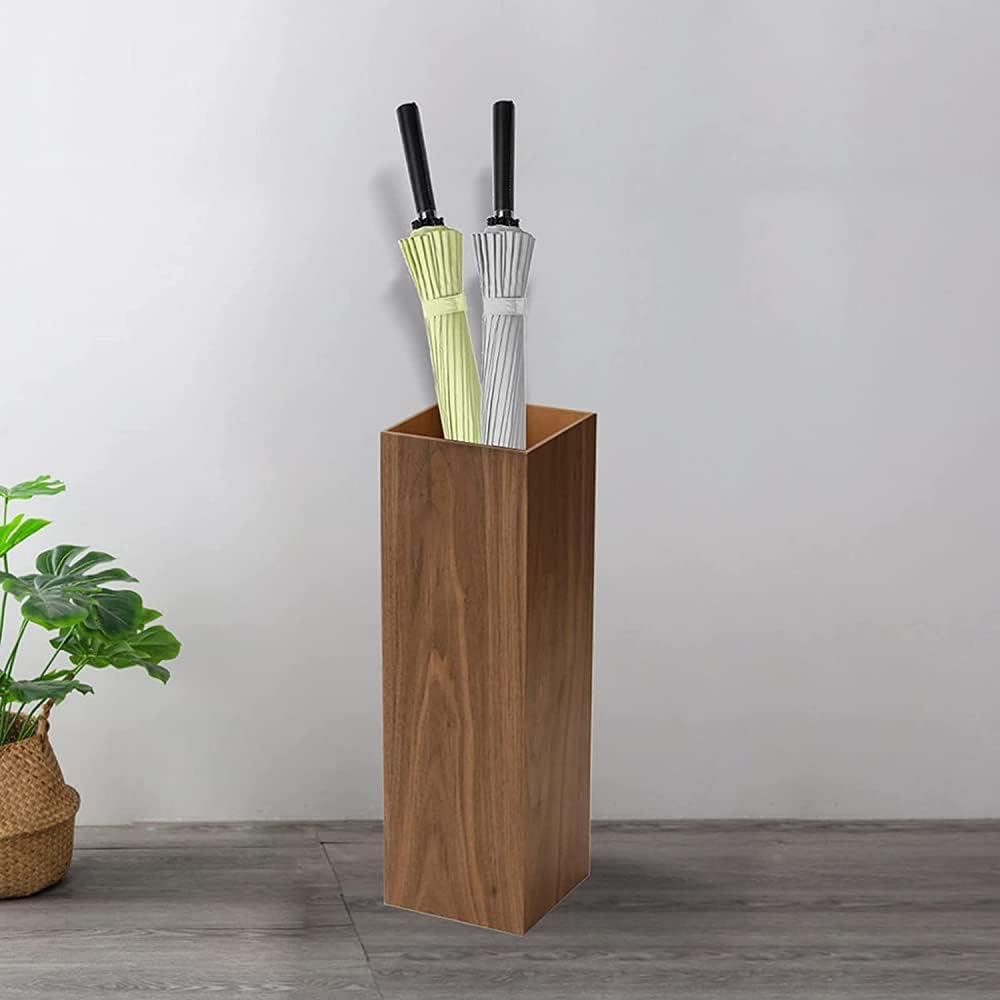 Wooden Umbrella Stand with Drip Tray for Entryway N375042