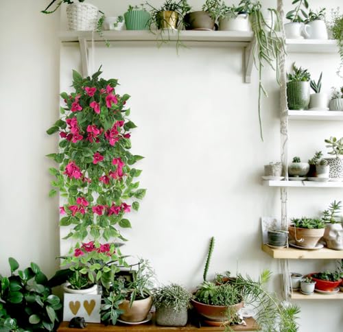 Artificial Bougainvillea Hanging Flowers 40" UV Resistant Faux Silk Vines N229731