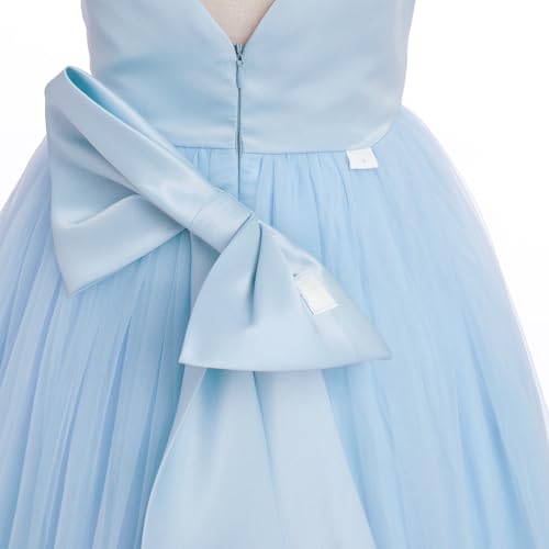 Embroidery Flower Girl Lace Dress for Kids Wedding Party Formal Long Gown Q15616