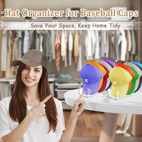 Acrylic Hat Organizer for 14 Baseball Caps, Wall or Closet Storage S2299