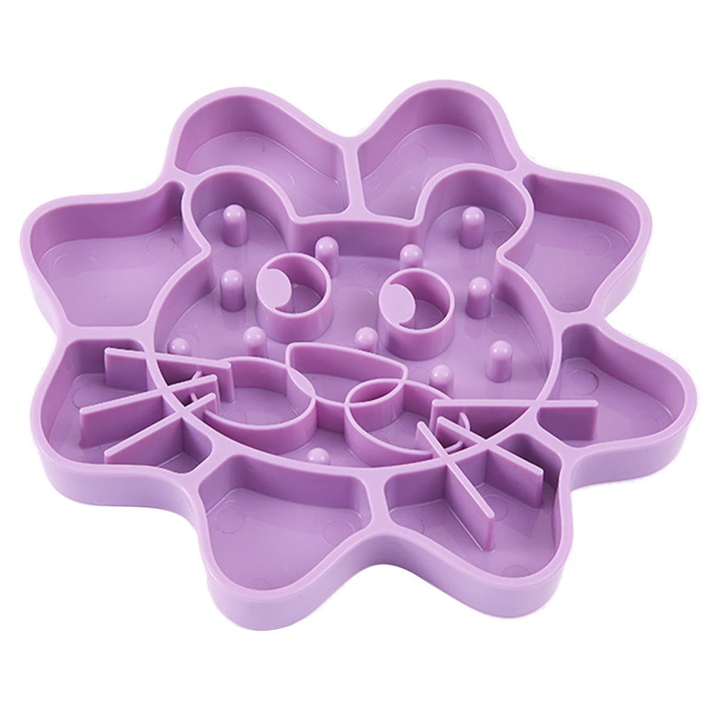 Dog Licking Pad Flower Shaped Slow Feeder Mat for Puzzle Feeders Pet Calming &amp; Anxiety Relief Perfect for Food &amp; Yog