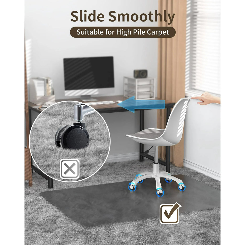 Chair Mat for High Pile Carpet & Hardwood Floor, Heavy Duty, Grey Z571