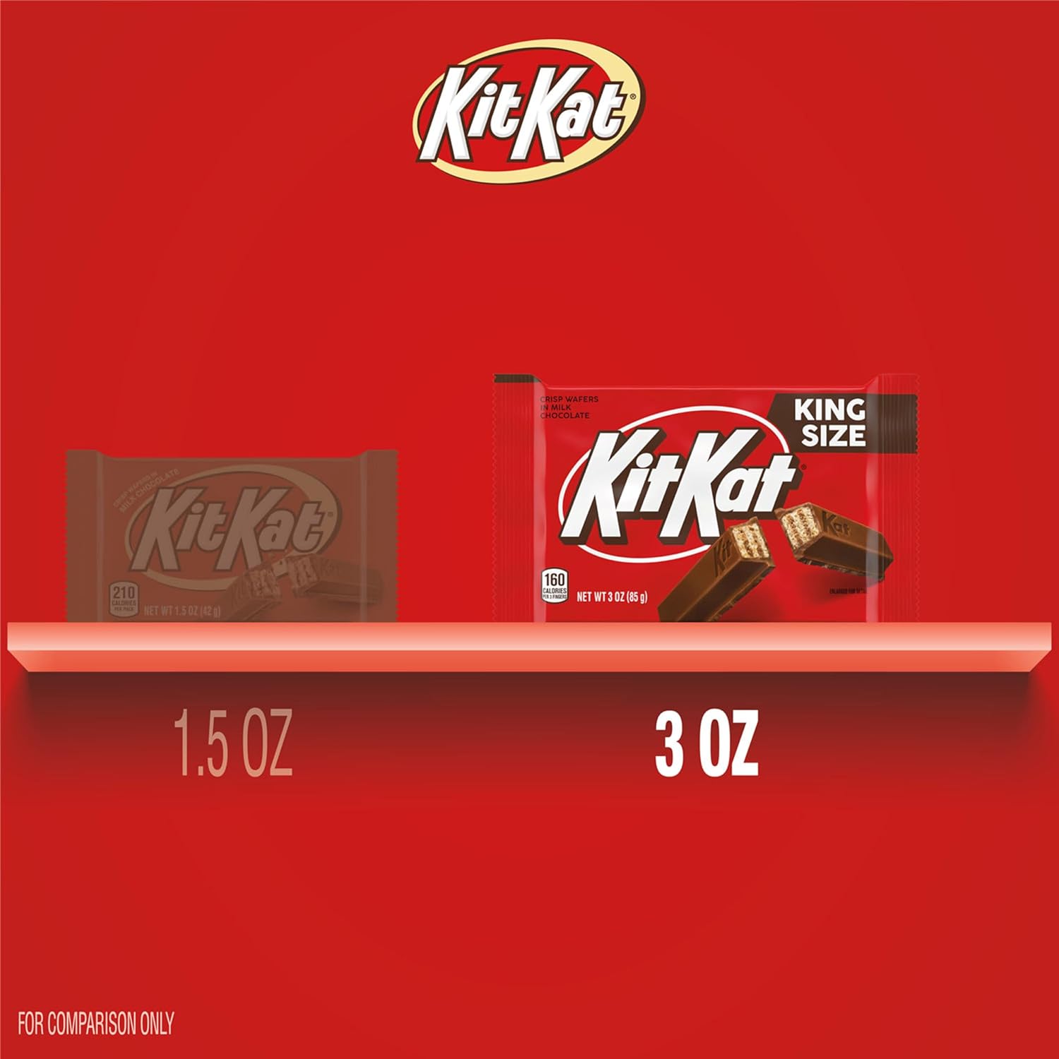 Milk Chocolate Wafer King Size Candy Bars, 3 oz (24 Count) X817