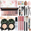 Makeup Set Present Multipurpose Makeup Kit for Women Girls Teens,- CC Cream Foundation Eyeshadow Primer Counter Stick Concealer Lip Gloss Eyeliner Pencil Mascara Makeup Brush & Sponges