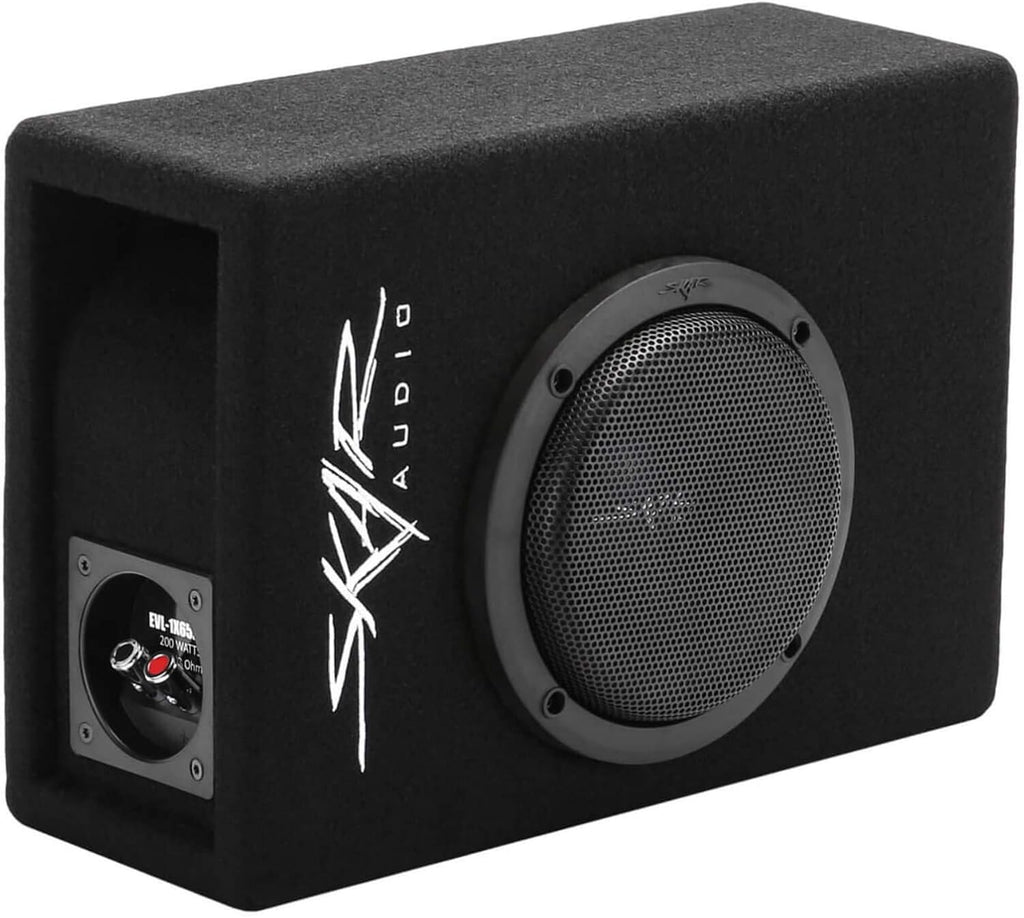 Skar Audio EVL-1X65D4-V-LP 6.5" 400 Watt Low Profile Slot Port Loaded Car Subwoofer Enclosure