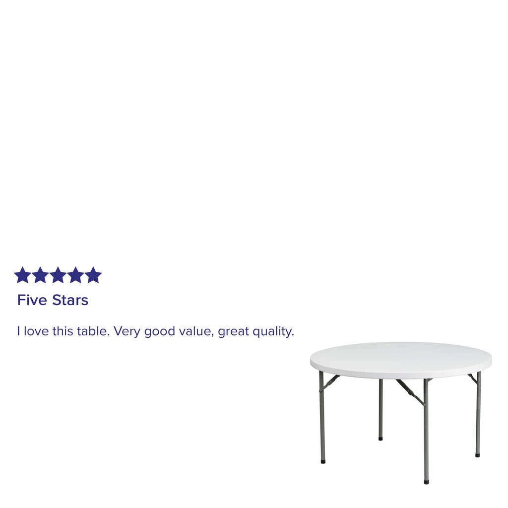 4' Round Plastic Folding Banquet Table B4334