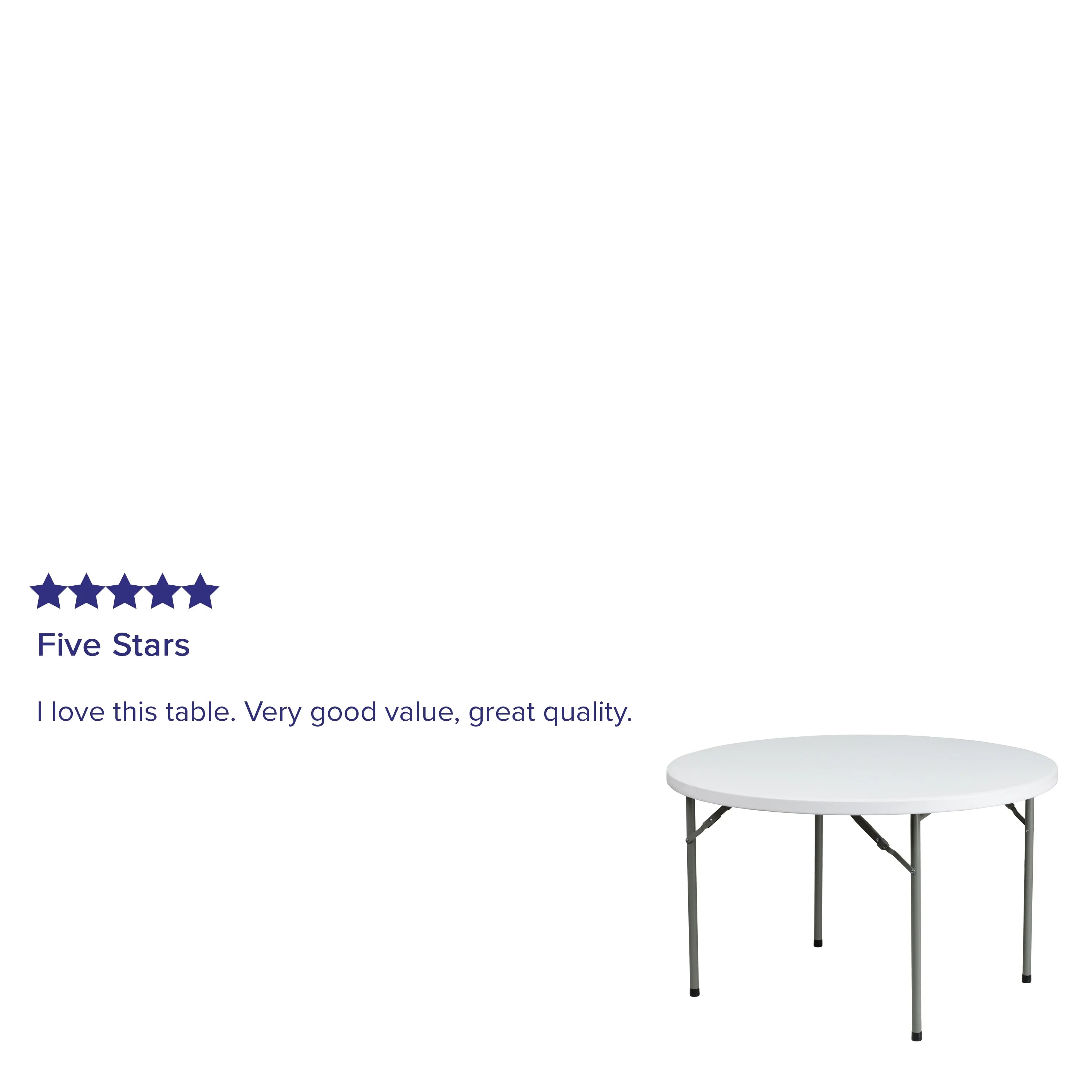 4' Round Plastic Folding Banquet Table B4334